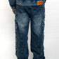 Classic Applique Denim Jeans - Blue