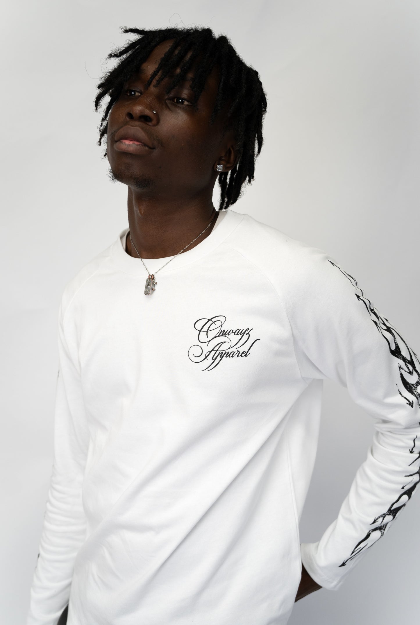 Arrow Long sleeve T Shirt - White