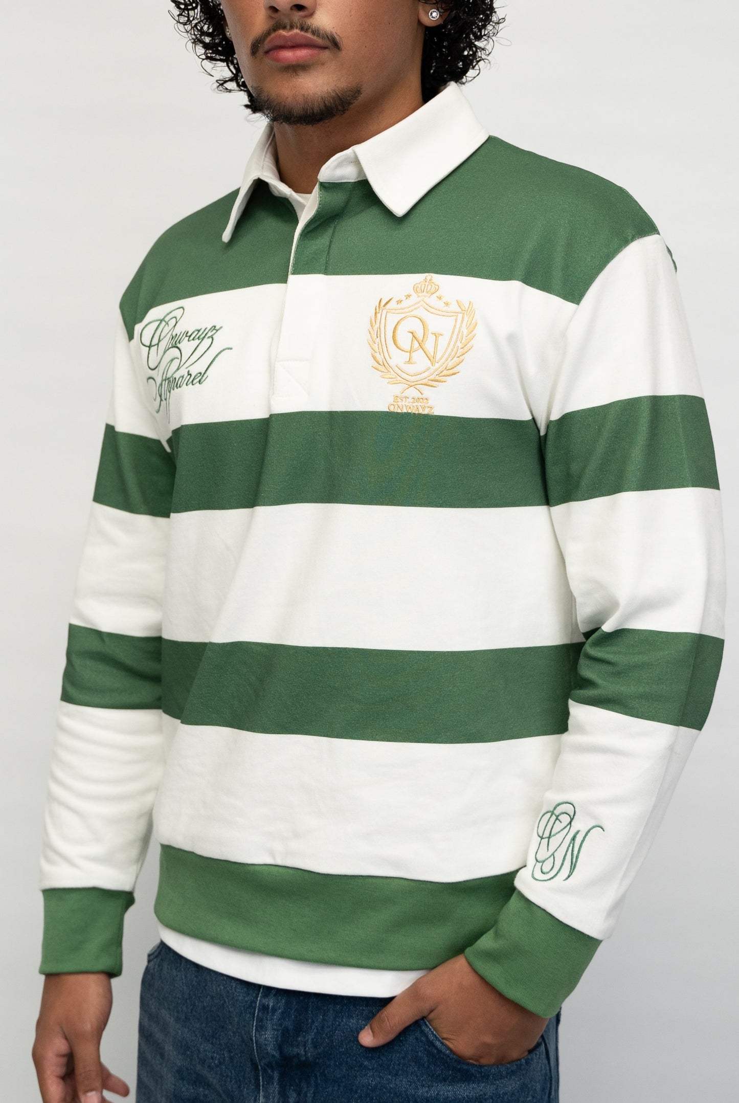 Long Sleeve Polo Shirt - Green