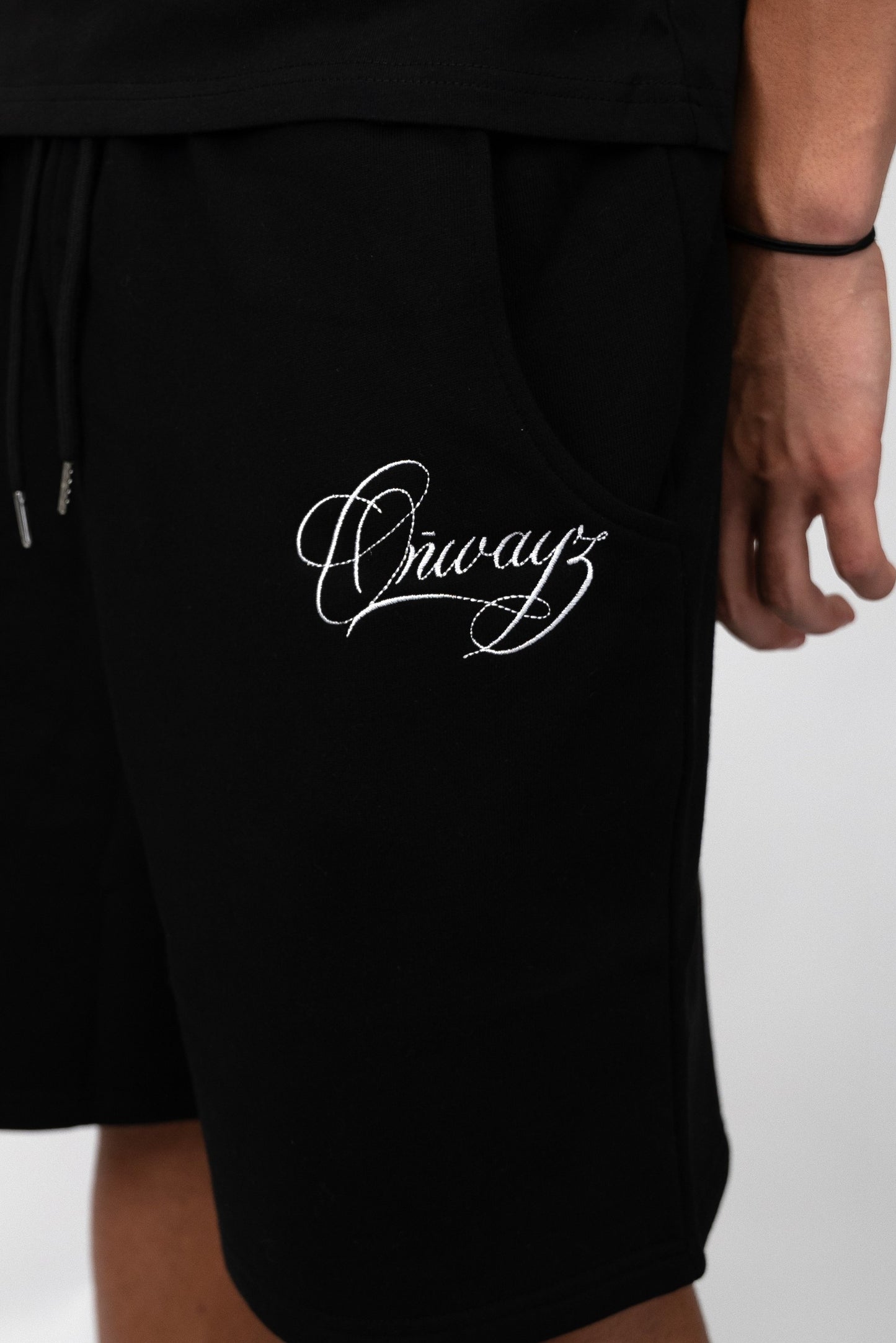Caligraphy Shorts - Black