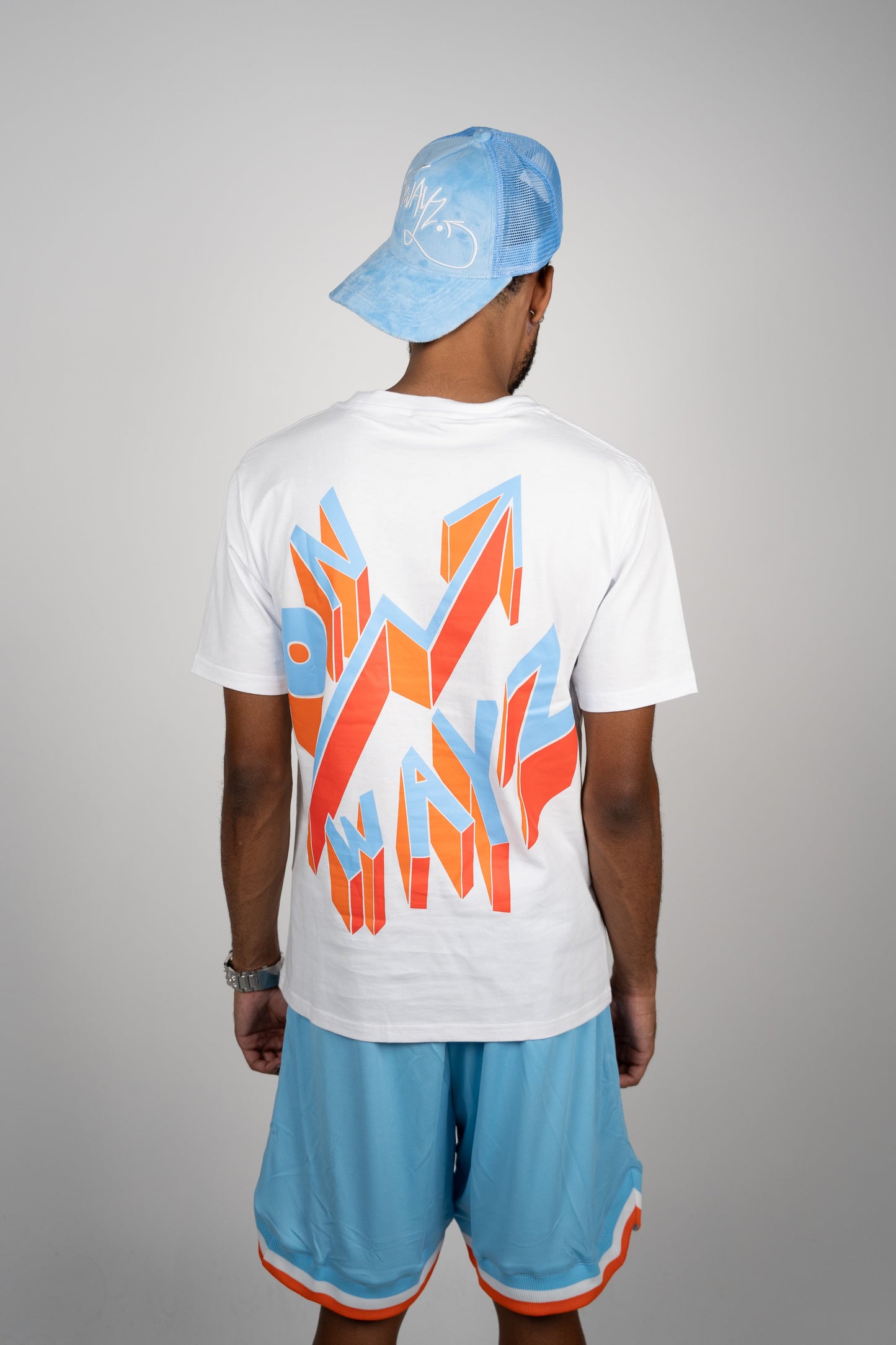 Elevation T Shirt - White Blue