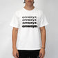 Blur Text T Shirt - White