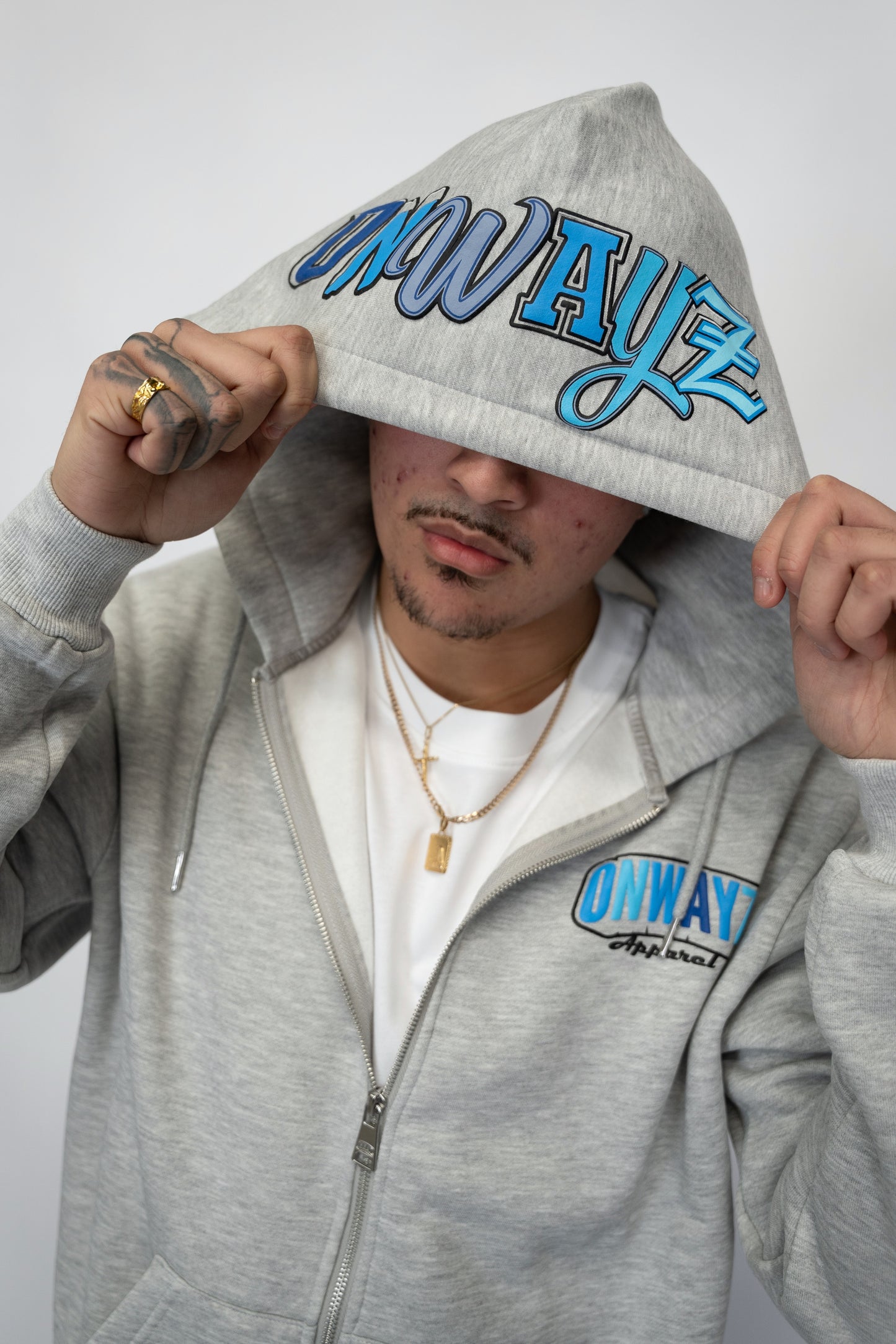Ice Zip Hoodie - Grey
