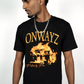 Fire T Shirt - Black Orange