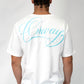 Calligraphy T Shirt - Aqua
