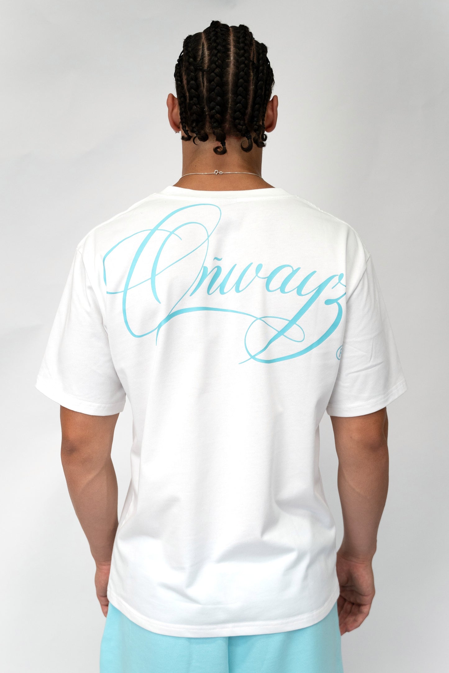 Calligraphy T Shirt - Aqua