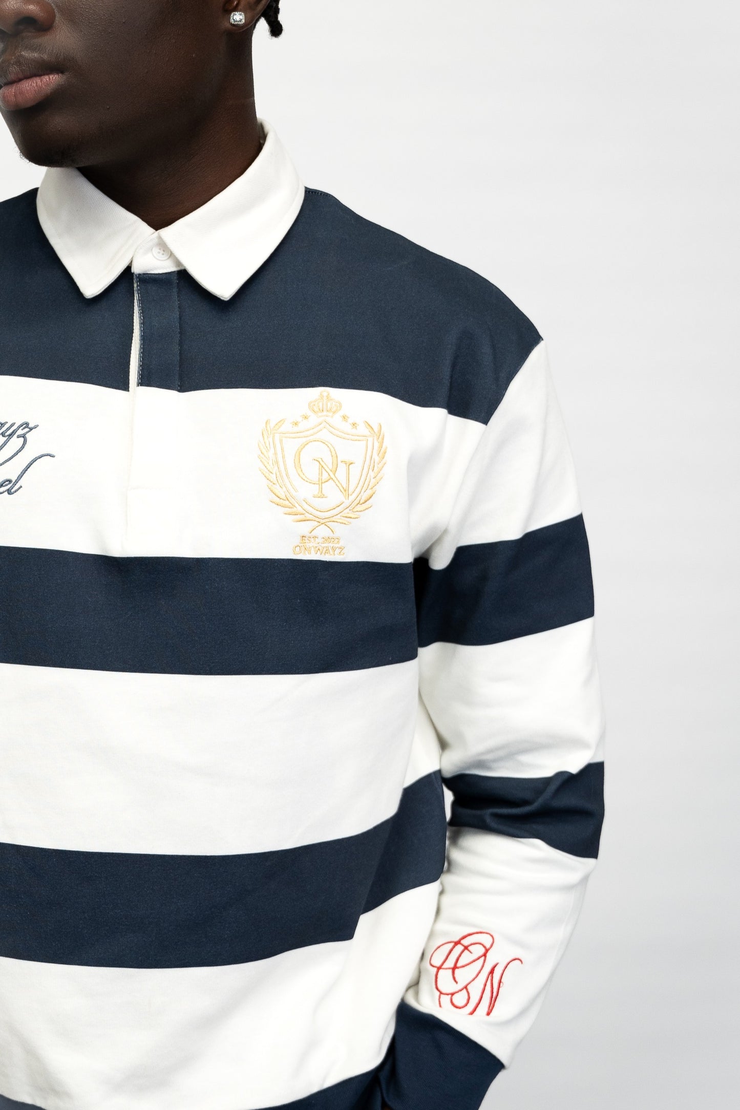 Long Sleeve Polo Shirt - Navy