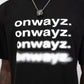 Blur Text T Shirt - Black