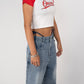 Distressed Logo Jorts - Blue