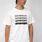 Blur Text T Shirt - White
