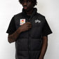 Badge Puffer Vest - Black