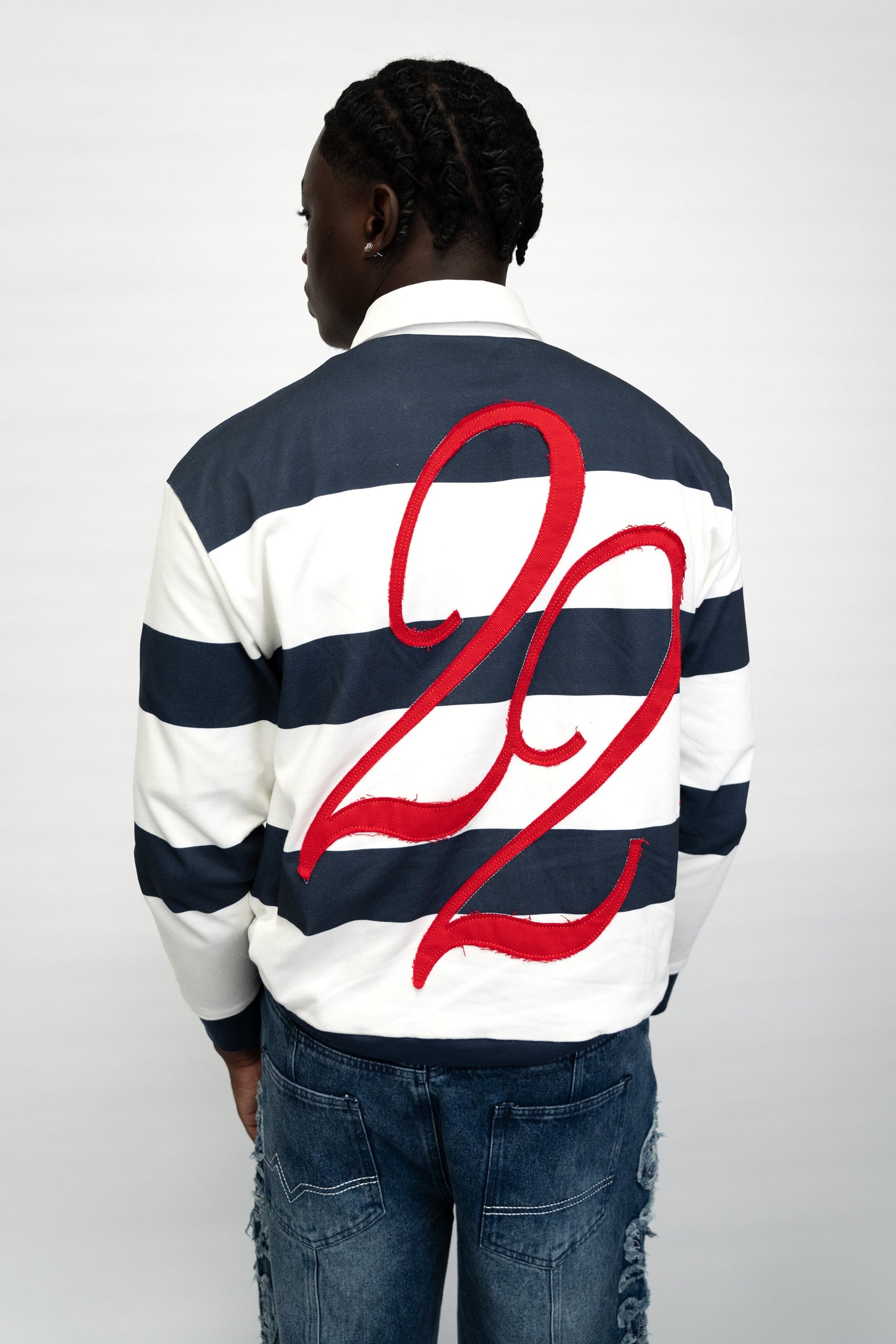 Long Sleeve Polo Shirt - Navy