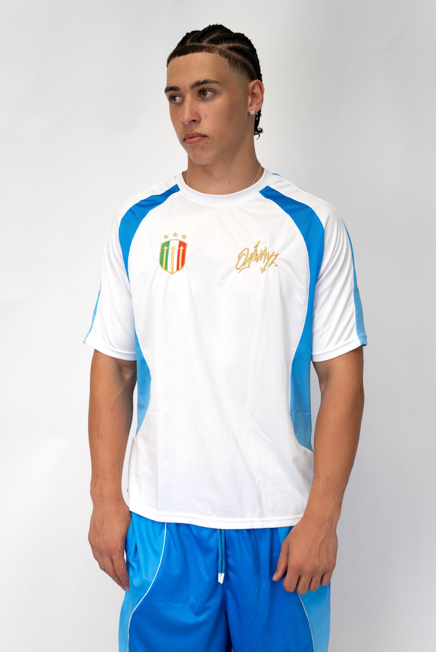 Gradient Jersey - White Blue