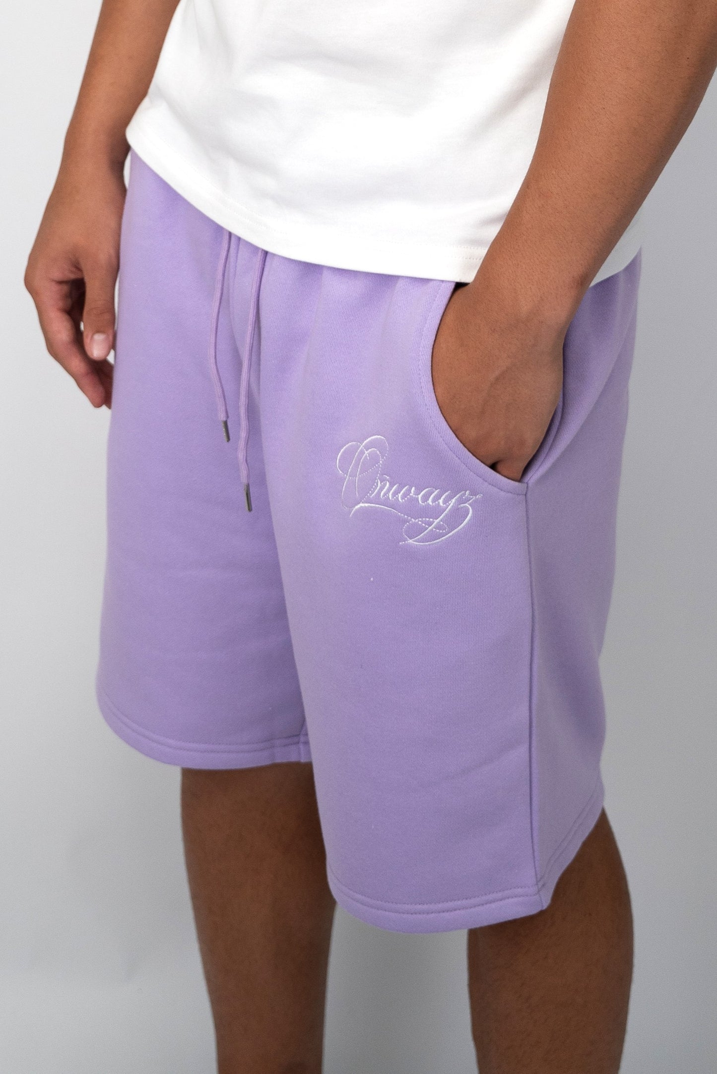 Caligraphy Shorts - Purple