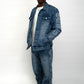 Classic Applique Denim Jacket - Blue