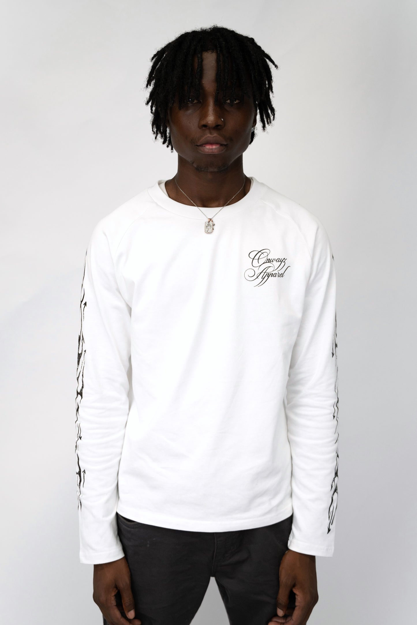 Arrow Long sleeve T Shirt - White