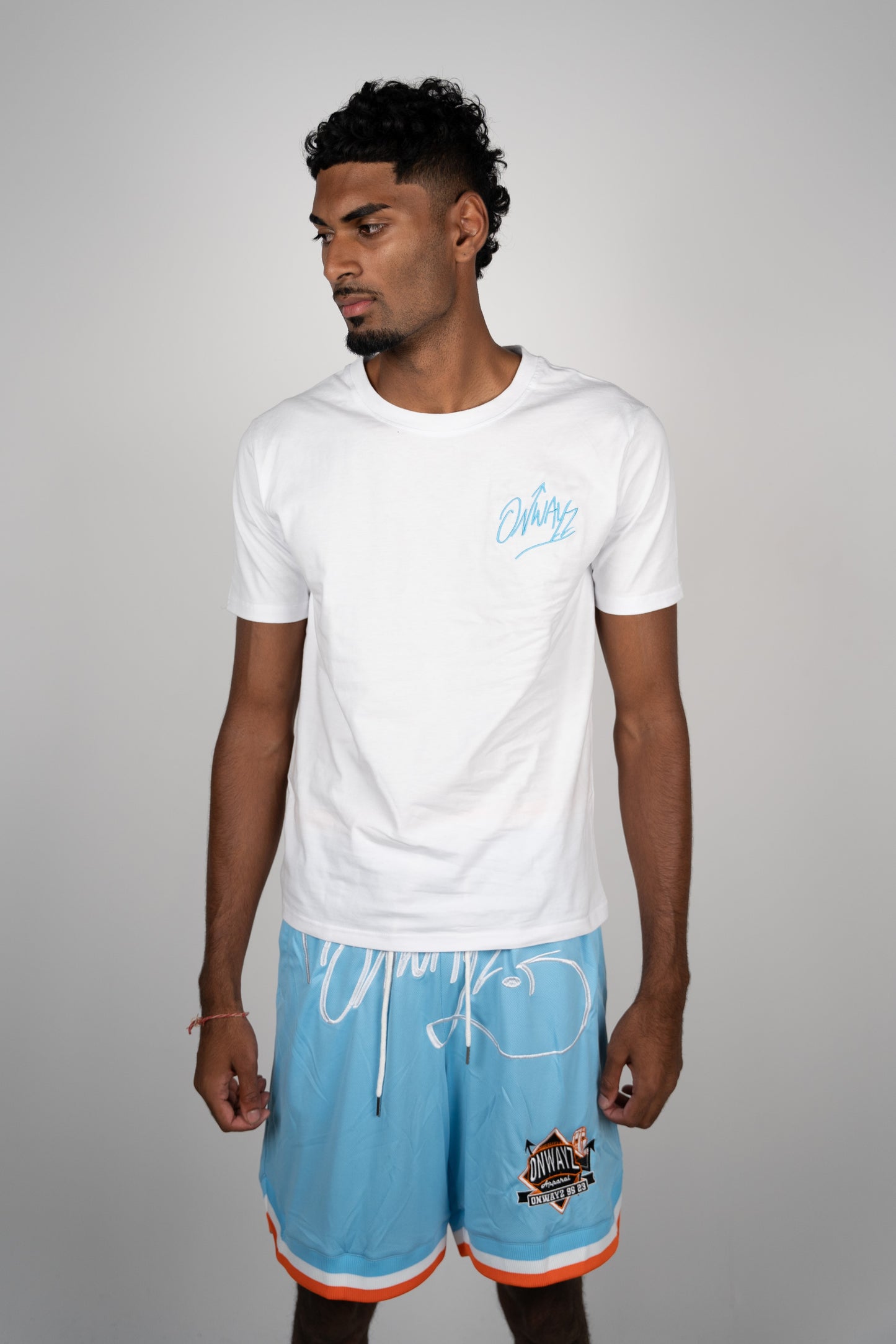 Elevation T Shirt - White Blue