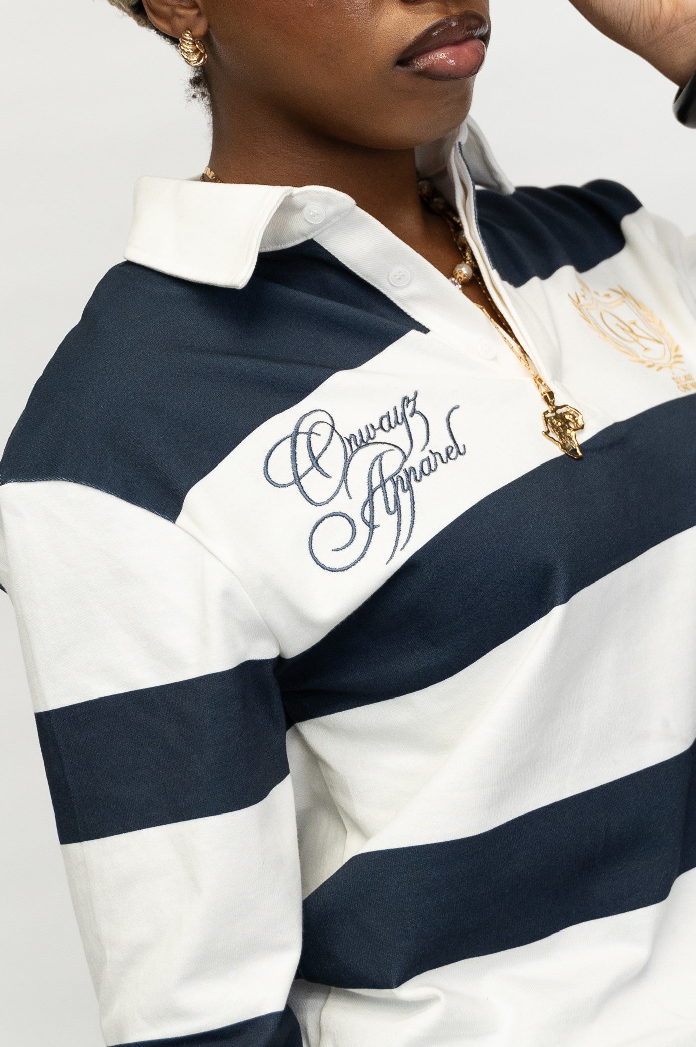 Long Sleeve Polo Shirt - Navy
