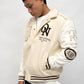 Skyline Varsity Jacket - Beige