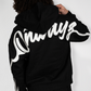 Arrow Script Zip Hoodie - Black