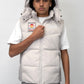 Badge Puffer Vest - Grey