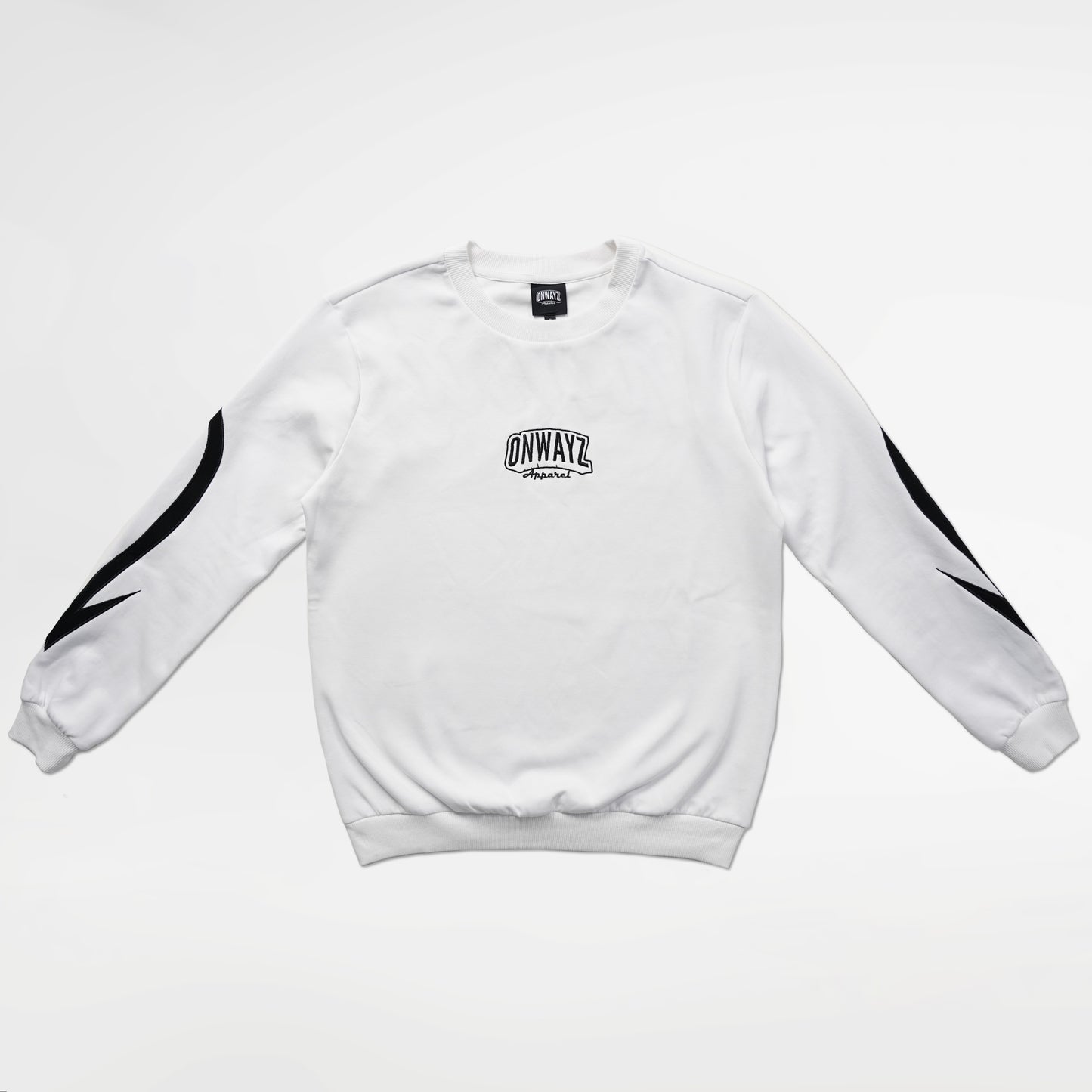 Arrow Script Crewneck - White