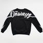 Arrow Script Crewneck - Black and White