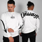 Arrow Script Crewneck - White