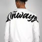 Arrow Script Crewneck - White