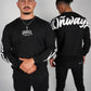 Arrow Script Crewneck - Black and White