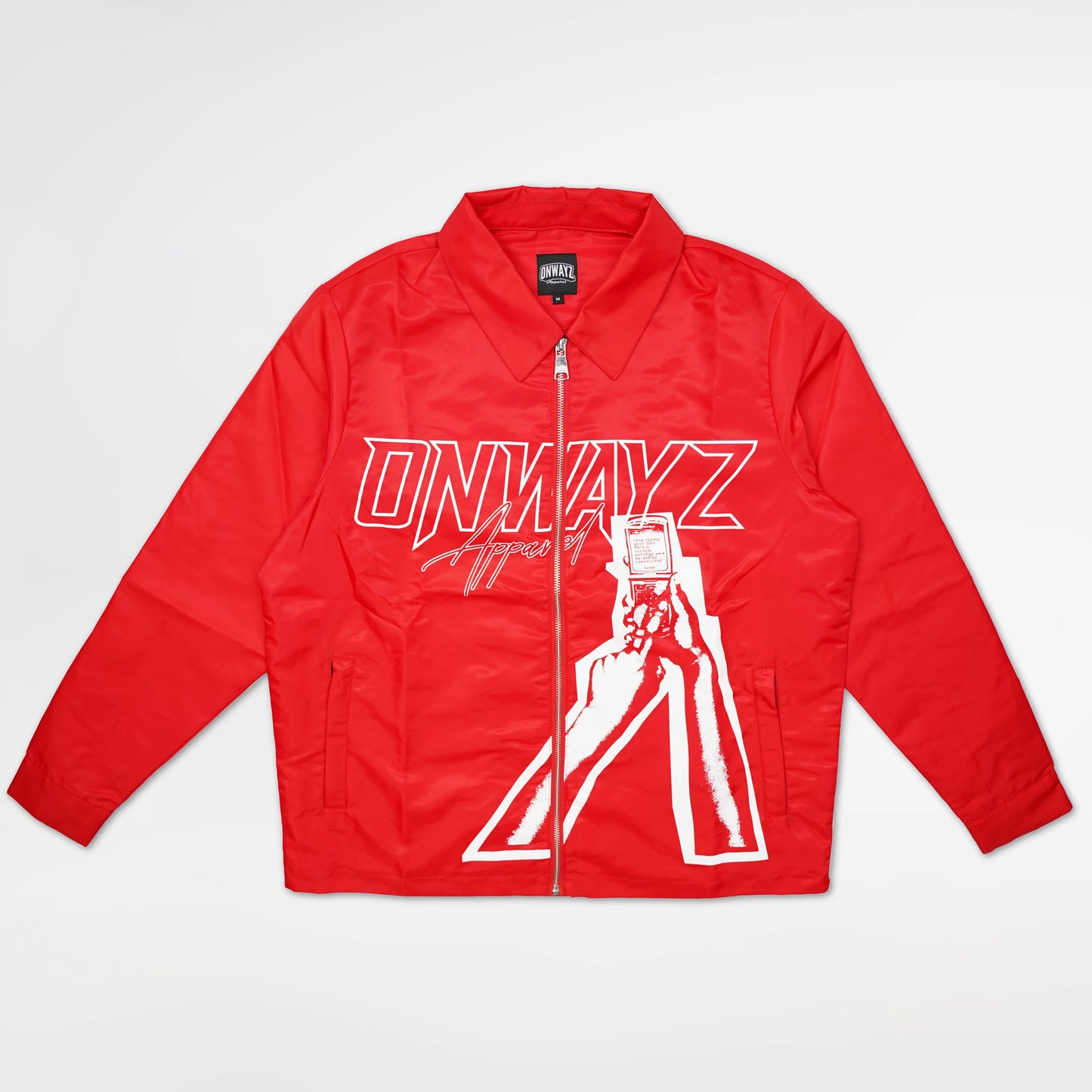 Cellular Zip Jacket - Red