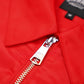 Cellular Zip Jacket - Red