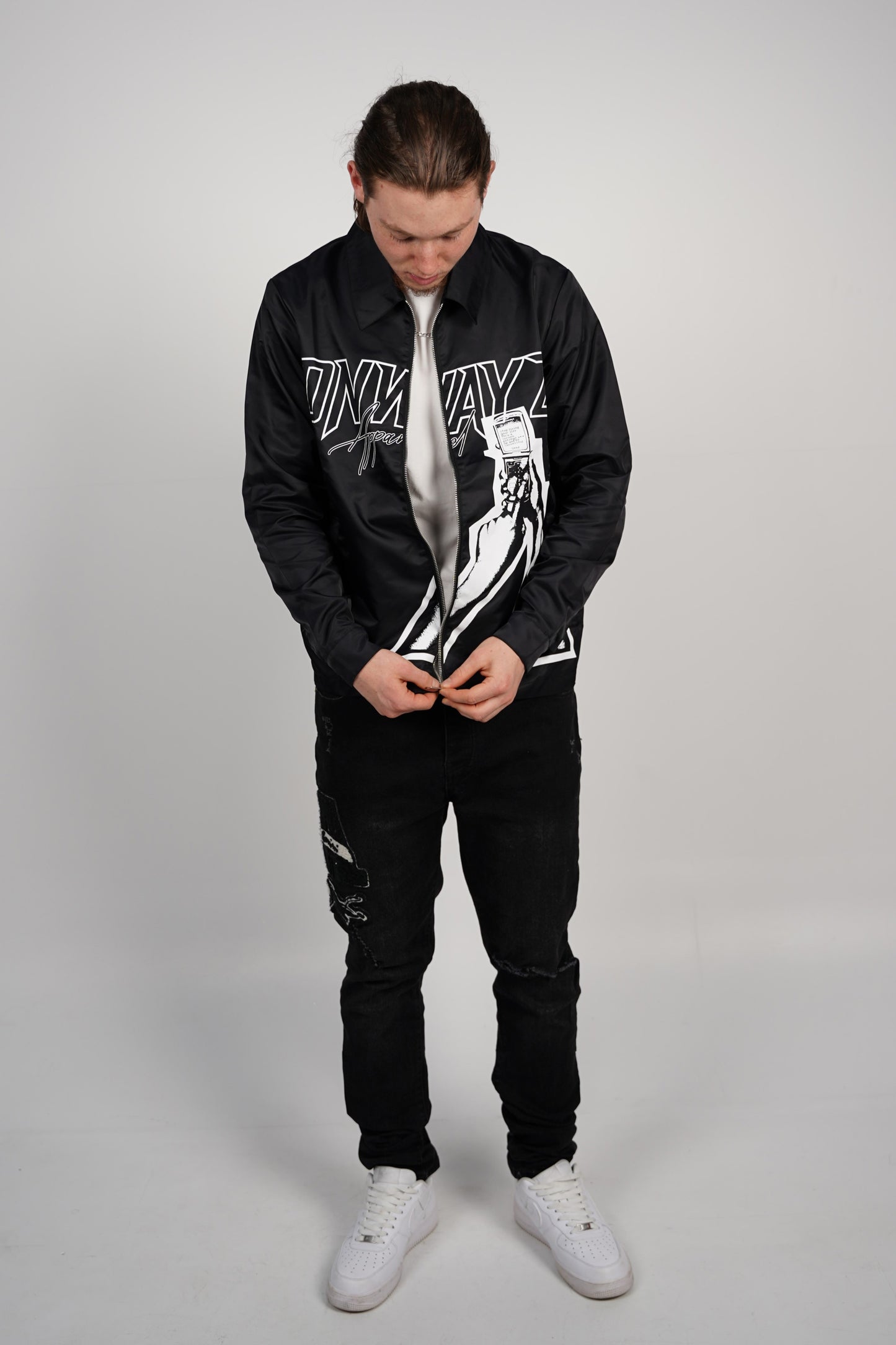 Cellular Zip Jacket - Black