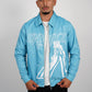 Cellular Zip Jacket - Blue