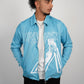 Cellular Zip Jacket - Blue