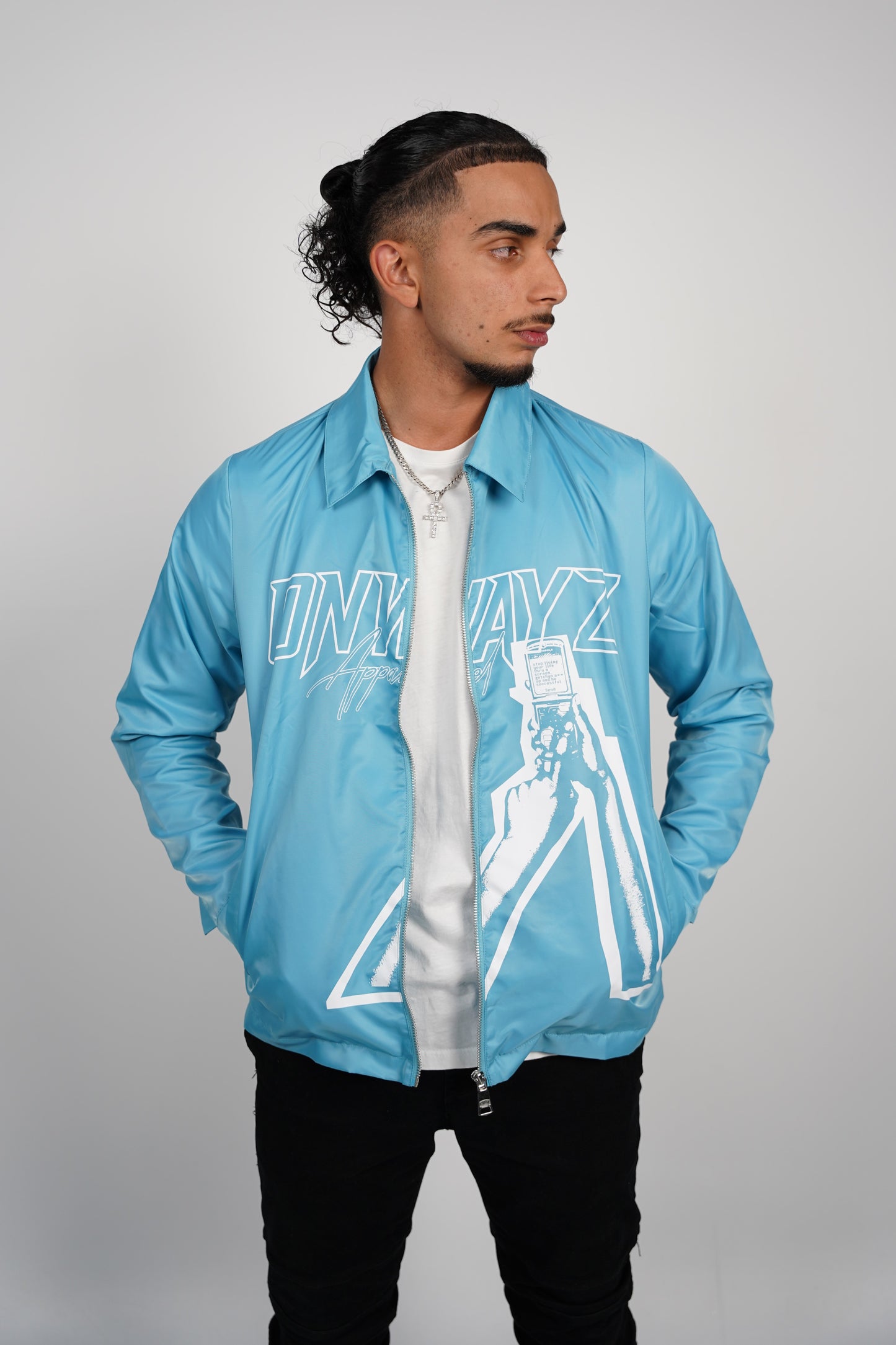 Cellular Zip Jacket - Blue