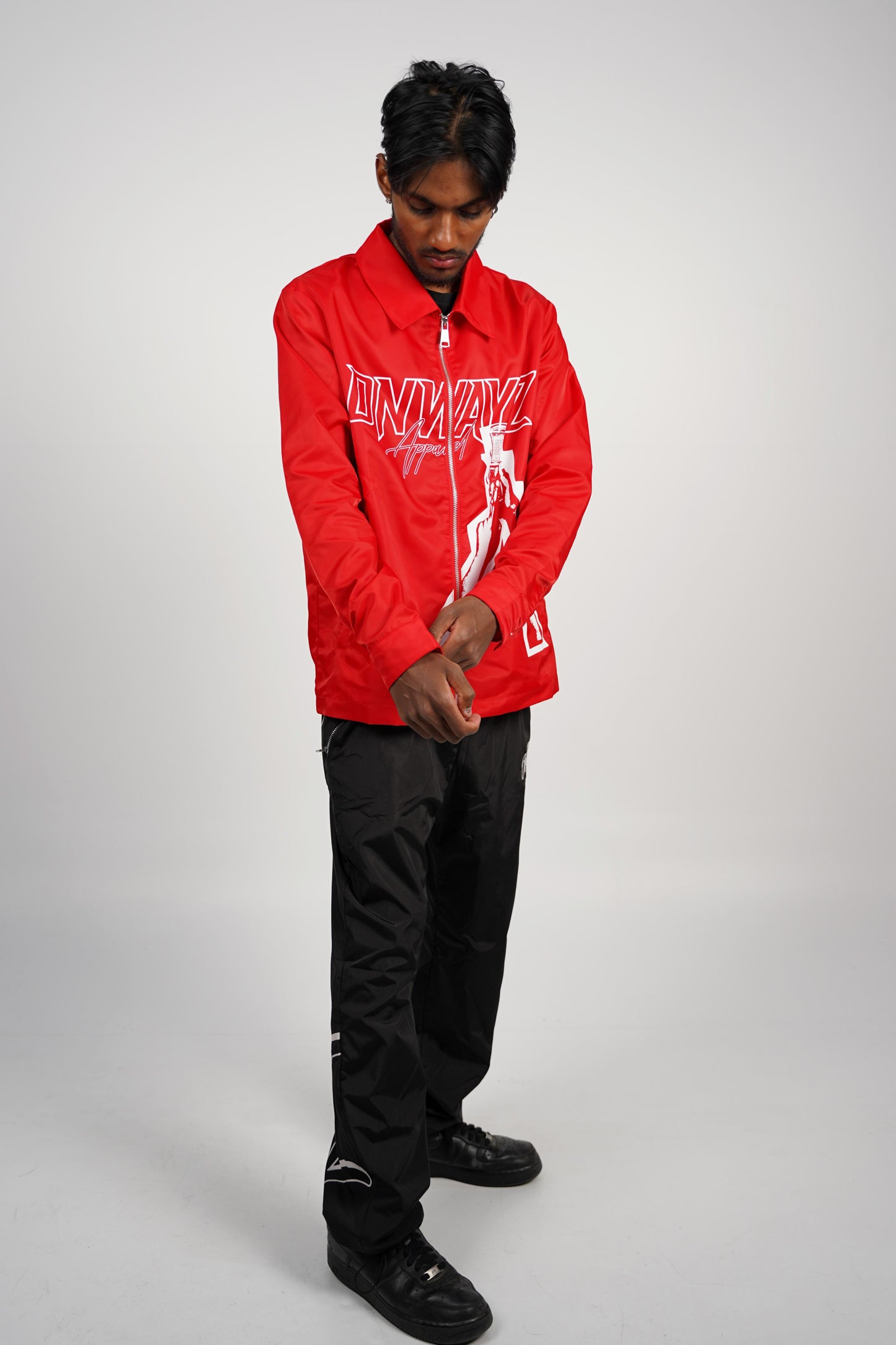 Cellular Zip Jacket - Red