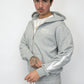 Arrow Script Zip Hoodie - Grey
