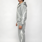Arrow Script Zip Hoodie - Grey