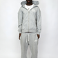 Arrow Script Zip Hoodie - Grey