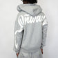 Arrow Script Zip Hoodie - Grey