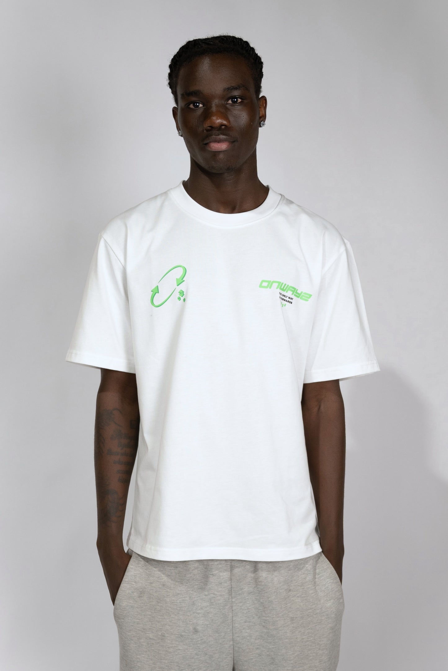 Motion T Shirt - White Green