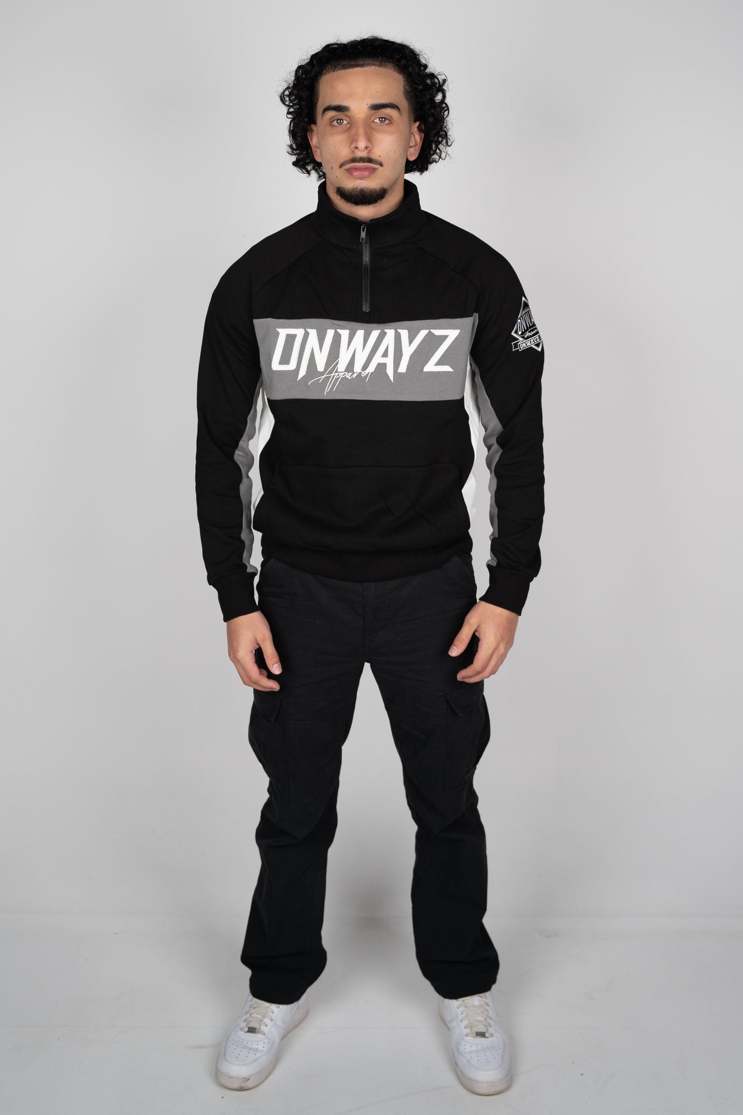 Quarter Zip Sweater - Black