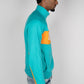 Quarter Zip Sweater - Teal and Orange