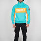 Quarter Zip Sweater - Teal and Orange