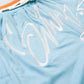 Graffiti Logo Basketball Shorts - Blue