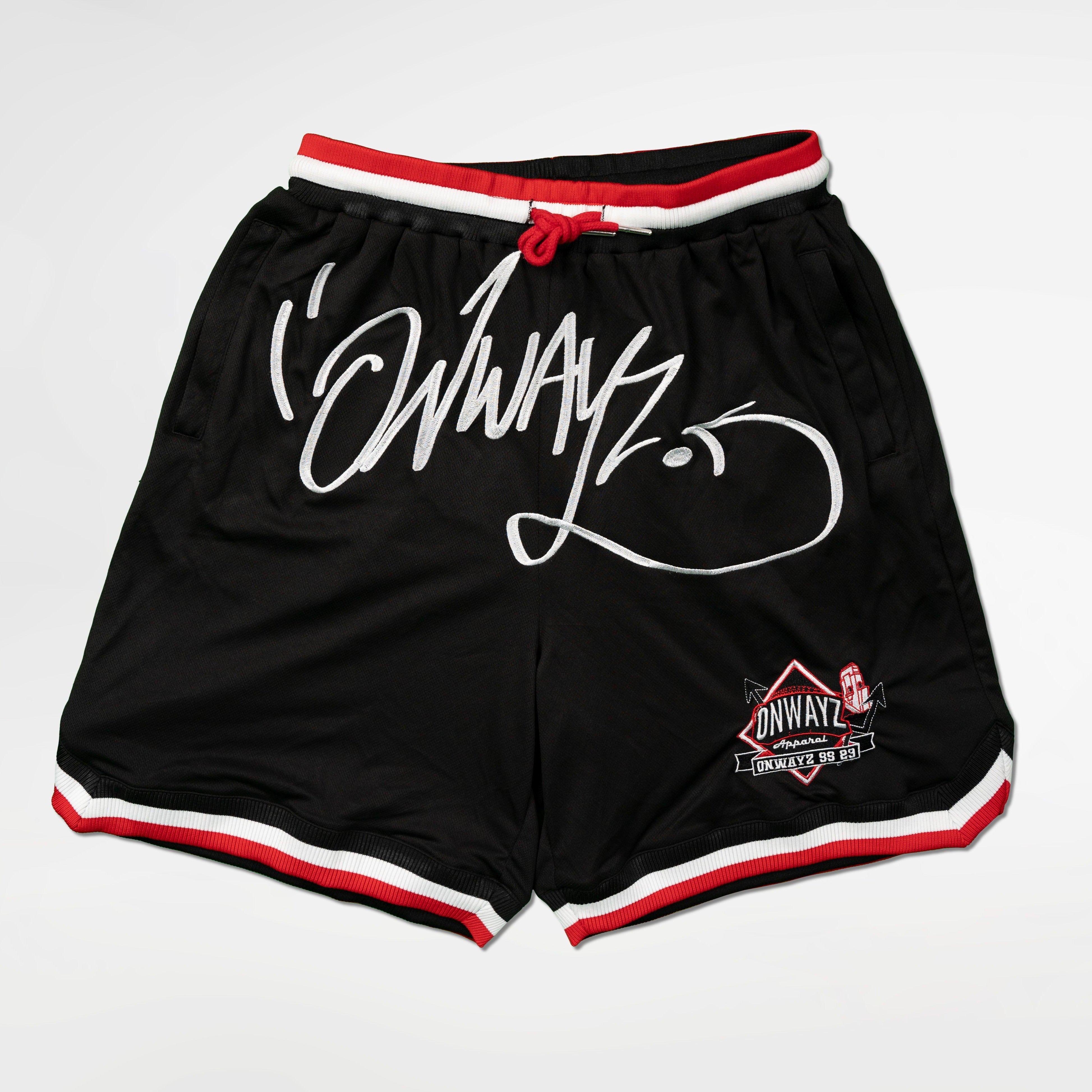 Graffiti Logo Basketball Shorts - Black – Onwayz Apparel