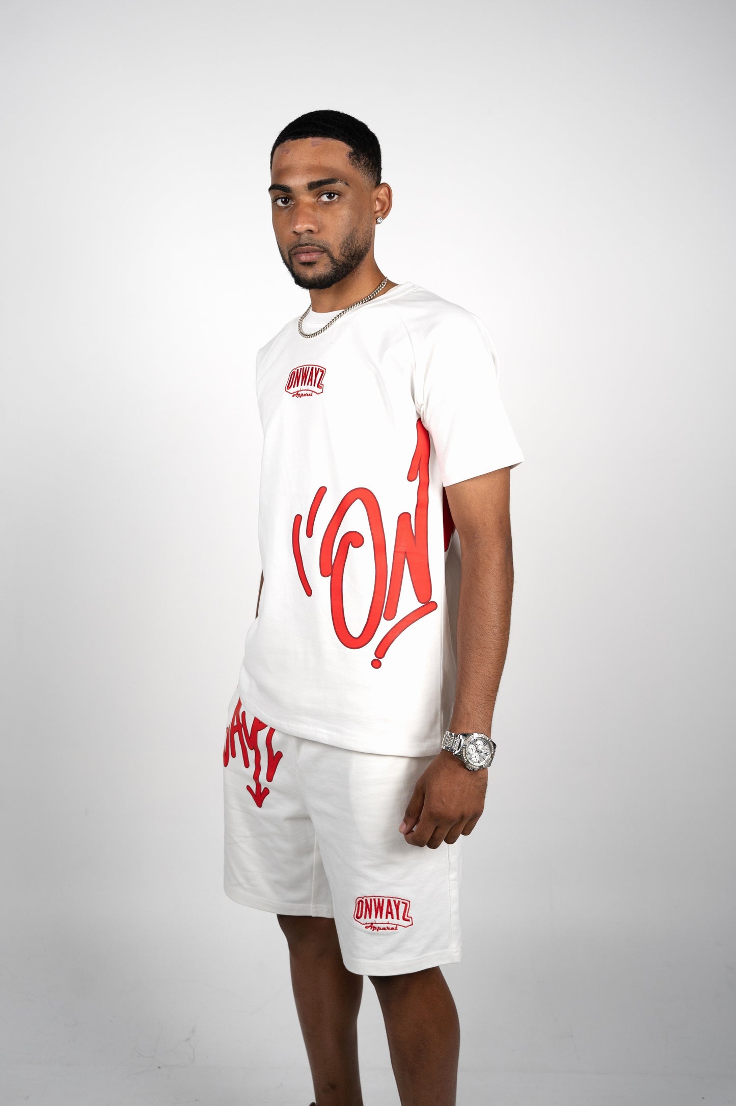 Signature Script T shirt - White Red