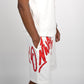 Signature Script Shorts - White Red