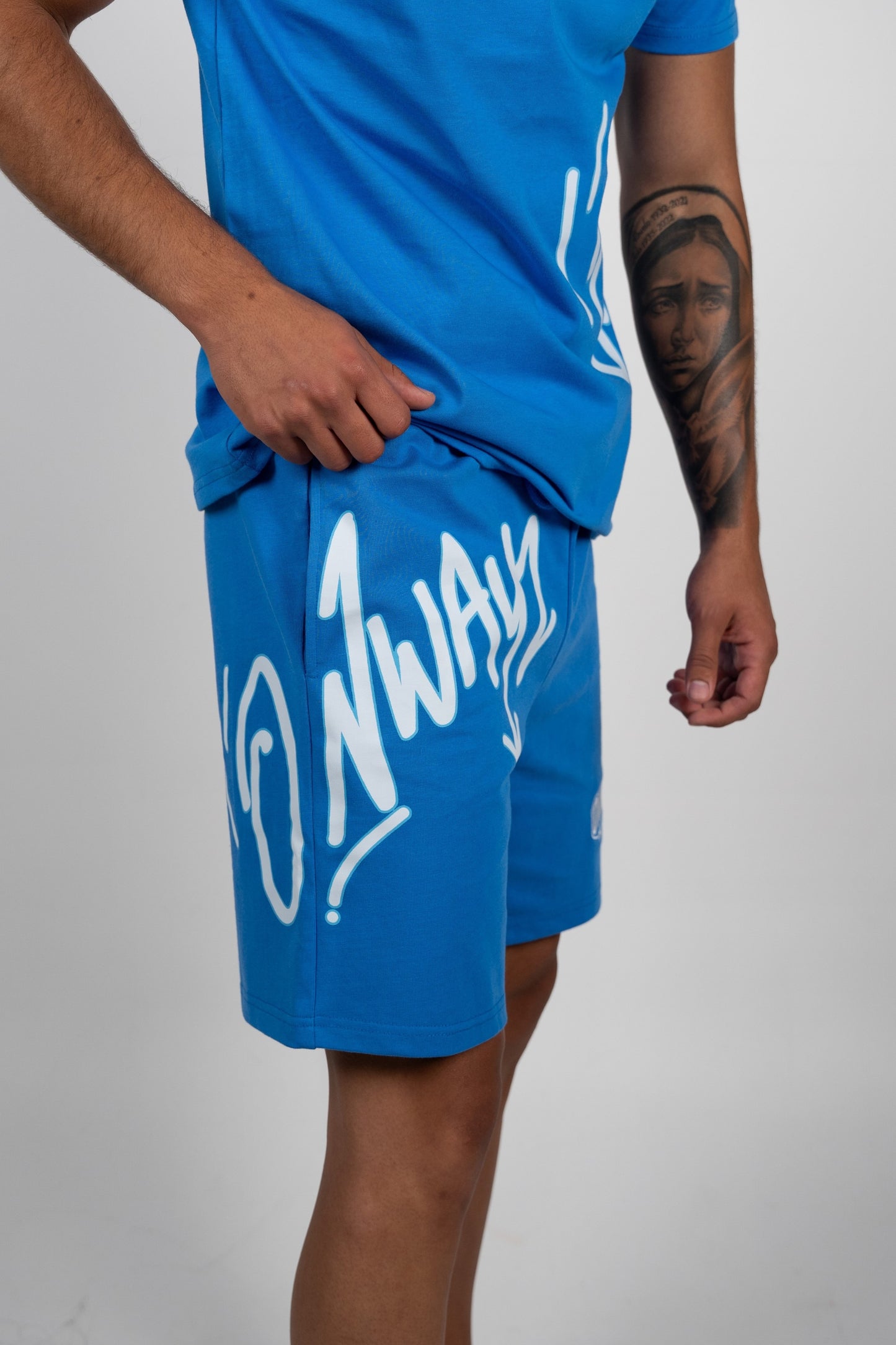 Signature Script Shorts - Blue